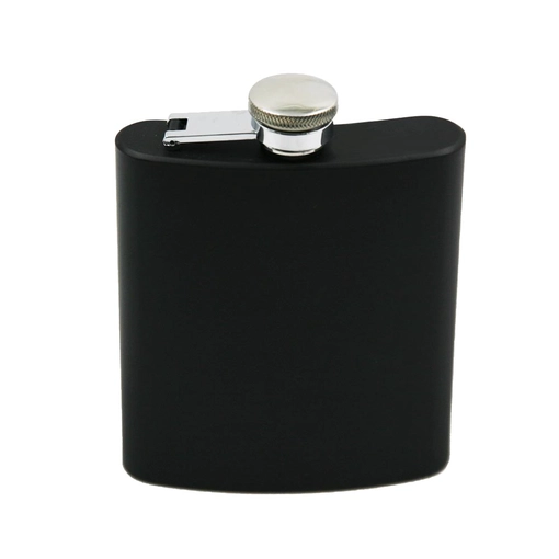 8 Unzen Edelstahl Flachmann Schwarz Pocket-Flasche für Whiskey Likör EB-HF007