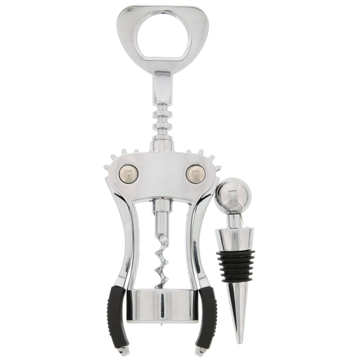Bottle Opener and Wine Pourer with Wine Stopper Set for bar