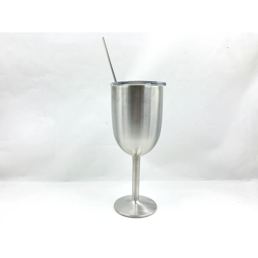 Best housewares doudle Wall Stainless Steel Wine Goblet with PP lid