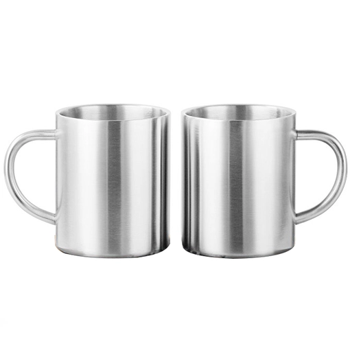 Tazze da caffè in acciaio inox Premium Set di 2