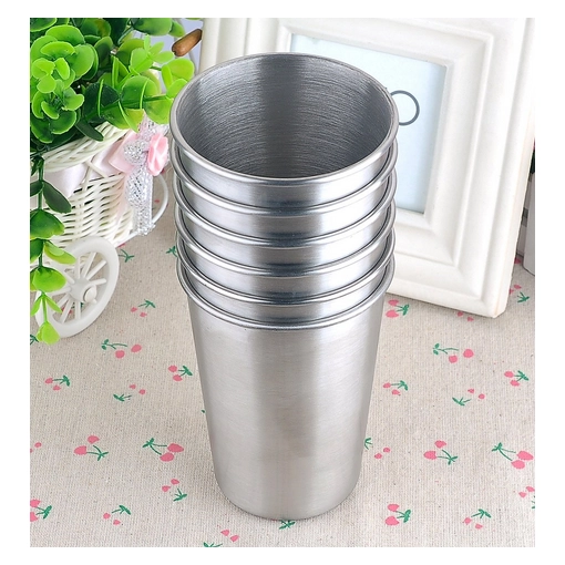 Set von 6 Edelstahl Camping Cups