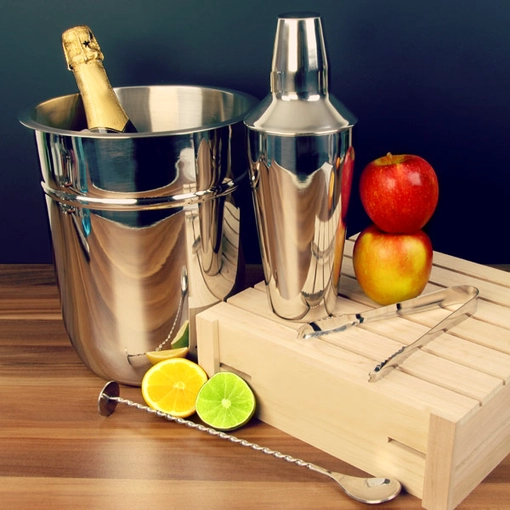 Conjunto de cocktail de aço inoxidável china, conjunto de cocktail de aço inoxidável 4pcs