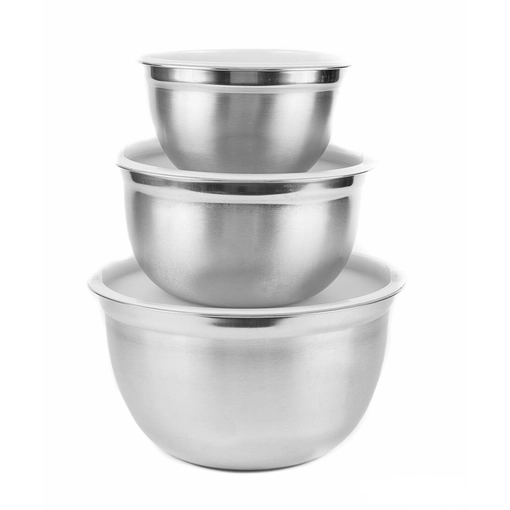 Stainless Steel Mixing Bowls with Lids Set of 3