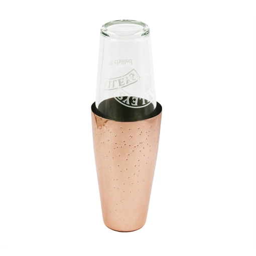 Ανοξείδωτο χάλυβα Boston Coppering Cocktail Shaker Hammer Effect Shaker EB-B55G