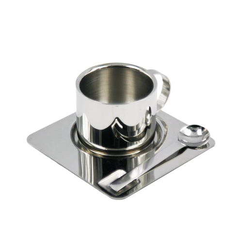 In acciaio inox attrezzature Tazza di caffè sottobicchieri cucchiaio moda set tazza di tè EB-C33