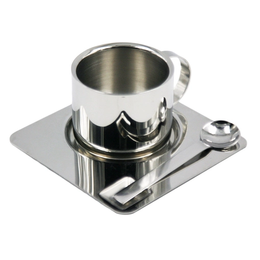 In acciaio inox sottobicchieri cucchiaio Tazza da caffè set tazza di tè EB-C33
