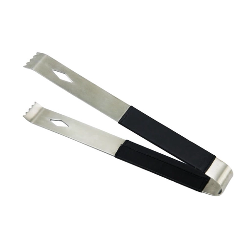 stainless steel bar ice tongs with Pu leather coating  EB-BT30P