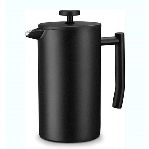 Support Logo personnalisé Noir Double paroi en acier inoxydable de qualité alimentaire Presse française Cafetière