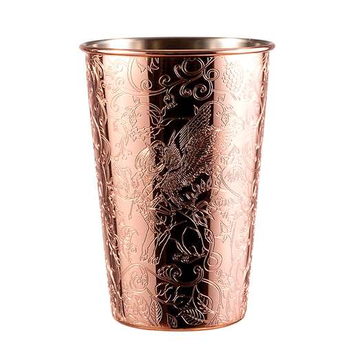 Etched Copper-Plated Stainless Steel Pint Cup
