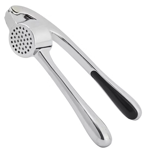 Rust-Resistant Metal Garlic Press with Ergonomic Handle