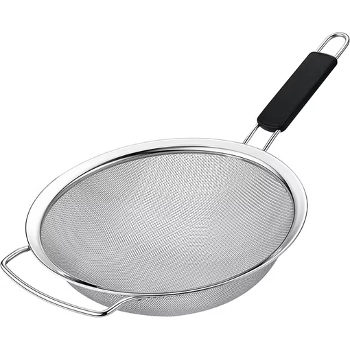 Stainless Steel Fine Mesh Strainer with Support Hook