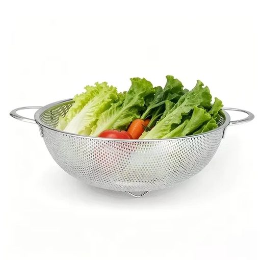 Stainless Steel Micro-Perforated Colander with Handles