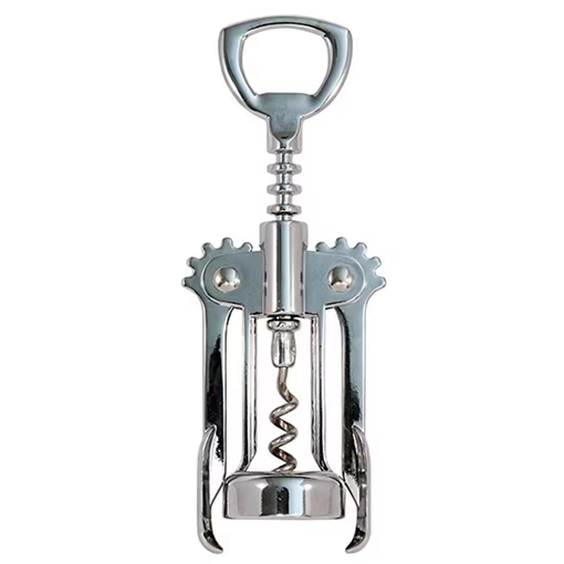 Metal Winged Corkscrew with Built-In Bottle Opener