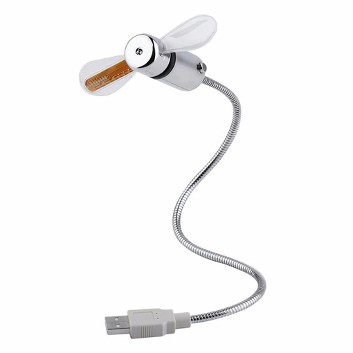 LEDライトEG0030を備えたUSBクロックファン