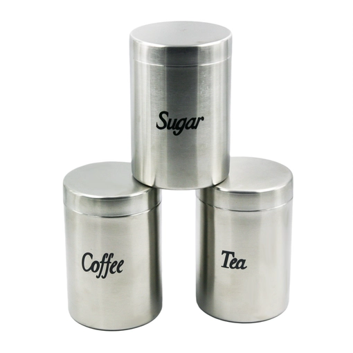 Edelstahl Kanister Kaffee Tee Zucker Container-Set EB-MF020