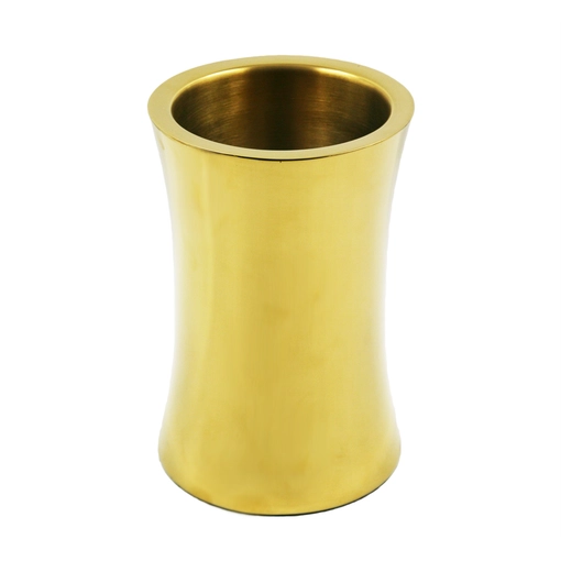 Cubitera de doble pared con acabado dorado
