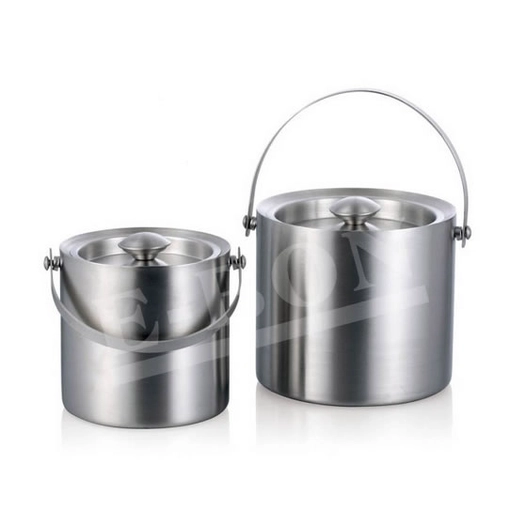 Acero inoxidable cubo de hielo portátil con asa doble pared Contenedor de hielo EB-FC20