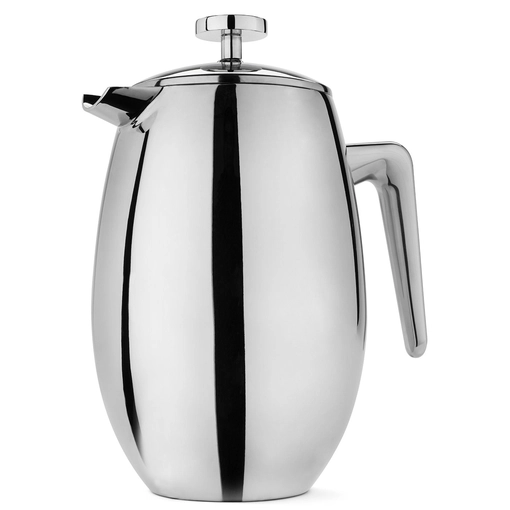 Mirror-Finish Stainless Steel Teapot with Strainer