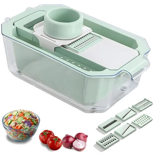 9-in-1 Multifunctional Vegetable Chopper and Mandoline Slicer with Container
