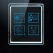 Trung Quốc 6mm màu kính thủy tinh luyện chuyển đổi bảng, bảng điều khiển chuyển đổi ánh sáng cảm ứng màn hình silkscreen in kính 6mm, 6mm màn lụa tempered kính touch wall switch nhà chế tạo