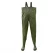 China CW007 Green water proof slip resistant nylon PVC coating men fishing waders with pvc boots manufacturer