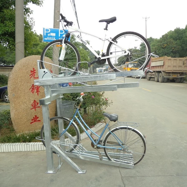 China Doppelstöckiger Fahrradständer für den Innenbereich Hersteller