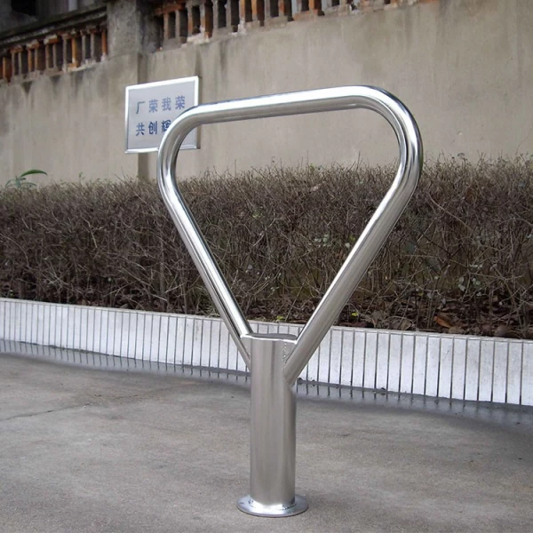 Китай Стойка для парковки велосипедов треугольной формы из нержавеющей стали производителя