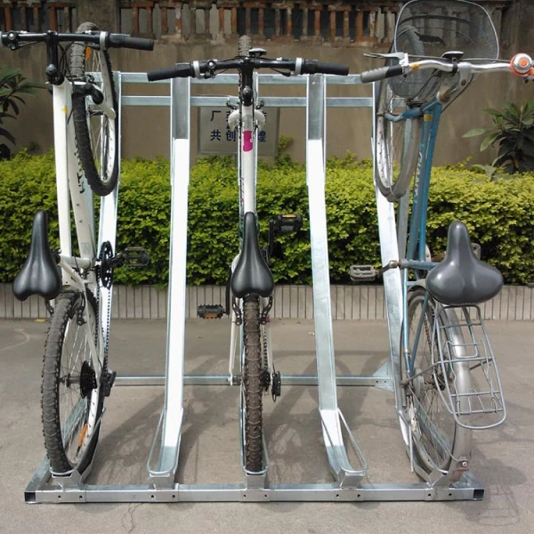 China Gegalvaniseerd stalen semi-verticaal fietsenrek fabrikant