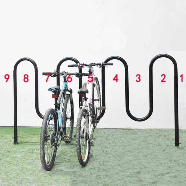 Китай Оцинкованная стойка для велосипедов в форме волны производителя