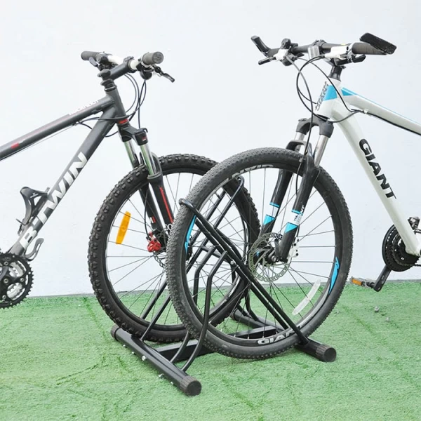China Fietsenrek voor twee fietsen op de vloer fabrikant