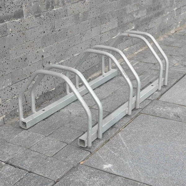 China Floor Type Carbon Steel Outdoor Commercial Multipe Bike Stations Stand Parking manufacturer
