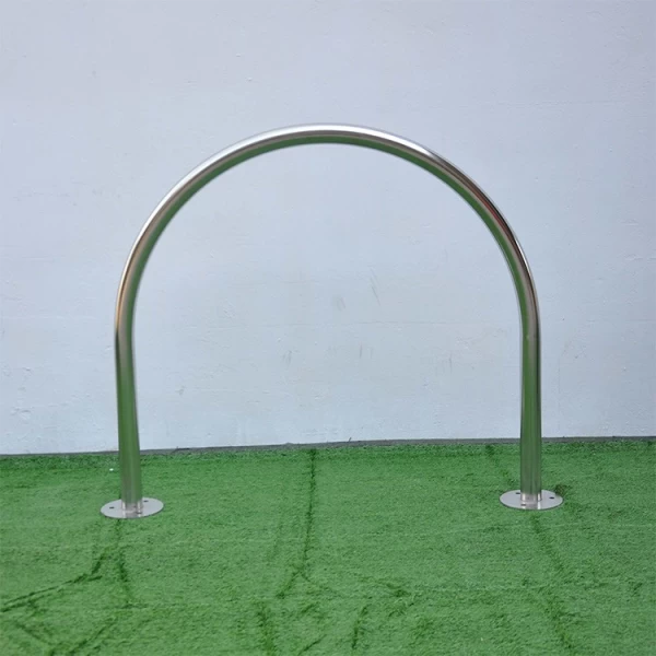 China Stainless Steel Floor U Shape Bike Wheel Stand Display Rack Manufacturers manufacturer