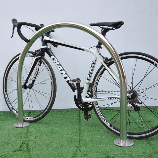 China Fabricantes de rack de exibição de roda de bicicleta em forma de U para chão de aço inoxidável fabricante