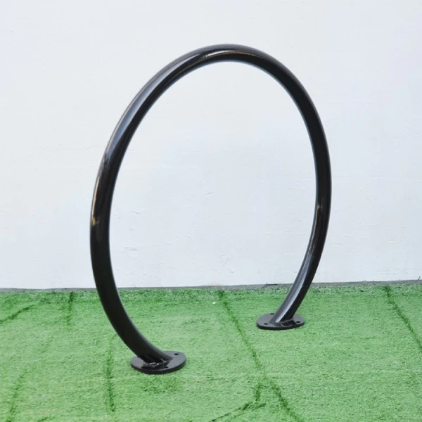 China Kreisförmige pulverbeschichtete Fahrradständer Hersteller