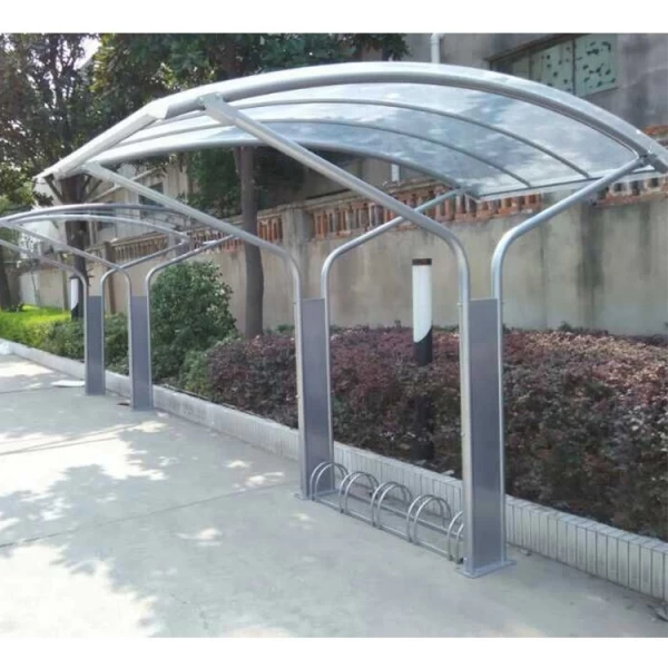 China Jardim metal carro garagem bicicleta abrigo ao ar livre telheiro com telhado arqueado fabricante