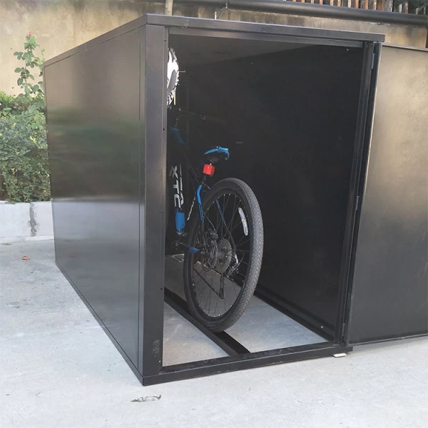 porcelana Caja de almacenamiento para bicicletas de exterior de acero con cerradura fabricante