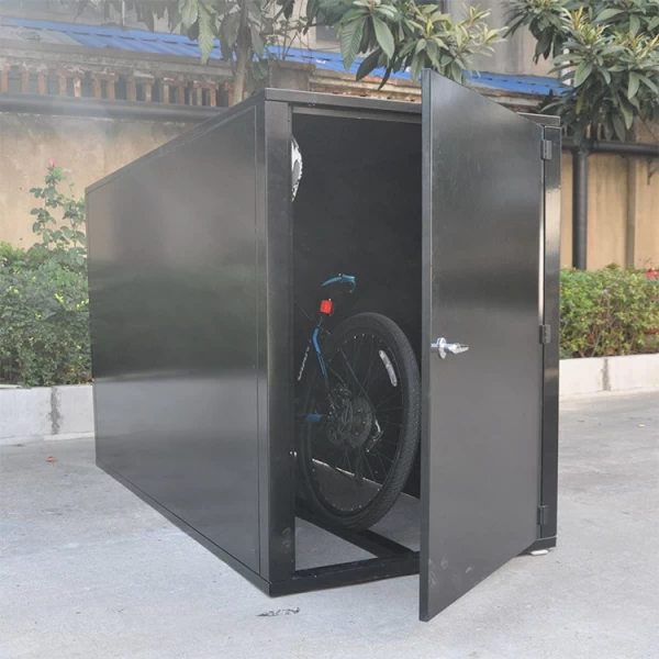 中国 可上锁的钢质户外自行车储物箱 制造商