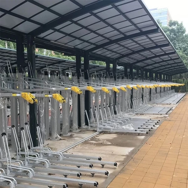 China Smart Double Decker Bicycle Racks With Lock manufacturer