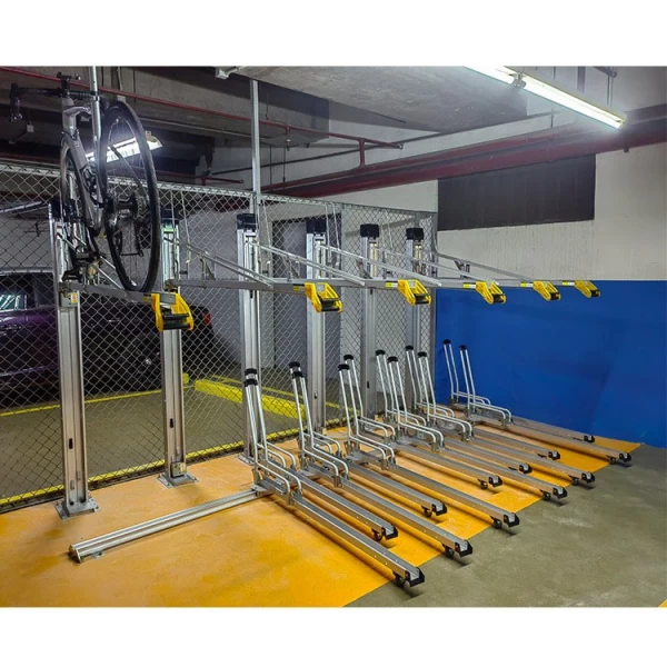 China Smart Double Decker Bicycle Racks With Lock manufacturer