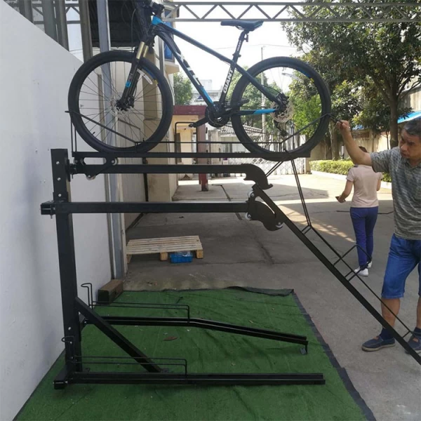 China Floor Mounted Galvanized Steel Mountain Bike Parking Bicycle Front Rack manufacturer