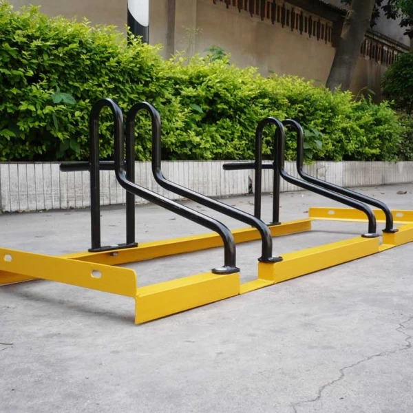 China 2-Slot Floor Mounted Steel Motorcycle Electric Mortor Cycle Stand manufacturer