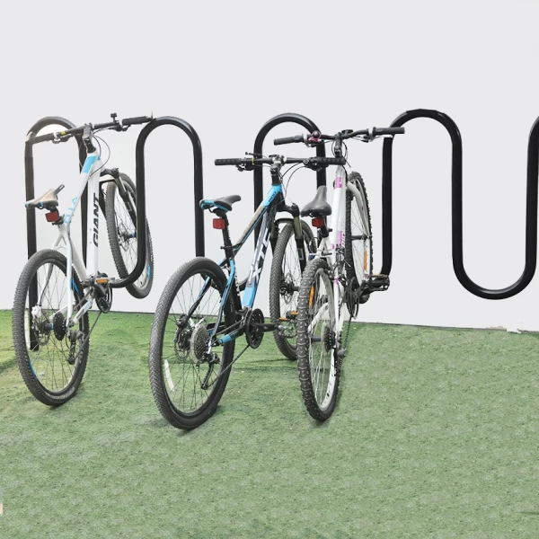 porcelana Estacionamiento de bicicletas de 5 bucles para bicicletas de acero al carbono al aire libre fabricante