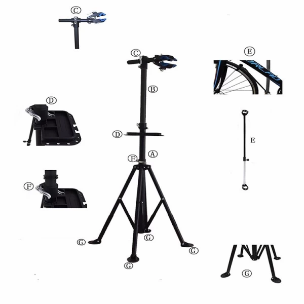 China Cheap Bicycle Accessories 2 Holders Multifunctional Bicycle Repair Stands manufacturer