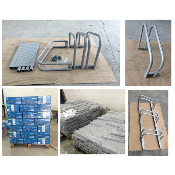 China Aluminium Stand 5 Nook Bike Floor Parking Bronze Rack Hoop Freestyle fabrikant