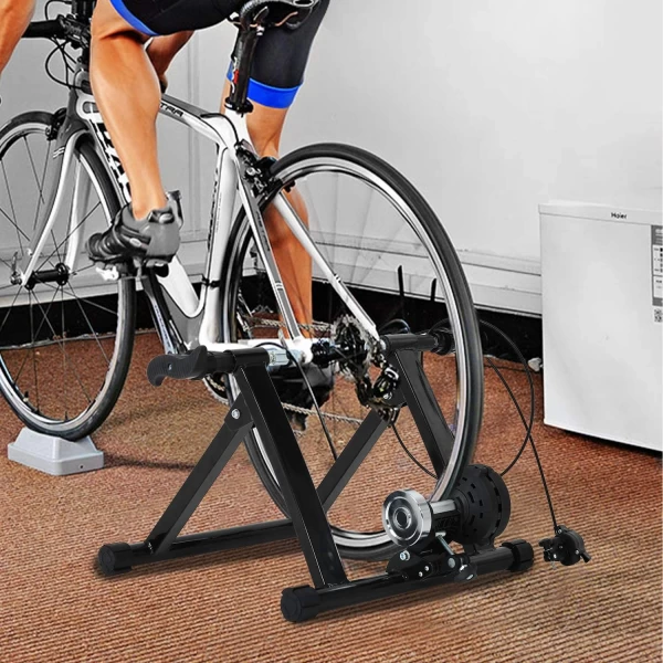 China Bicycle cycle magnetic trainer stand fit 24 indoor exercise bike training stand manufacturer