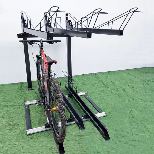 China Black 4 Bike Parking Garage Bicycle Rack Storage Organizer Cycling Rack manufacturer