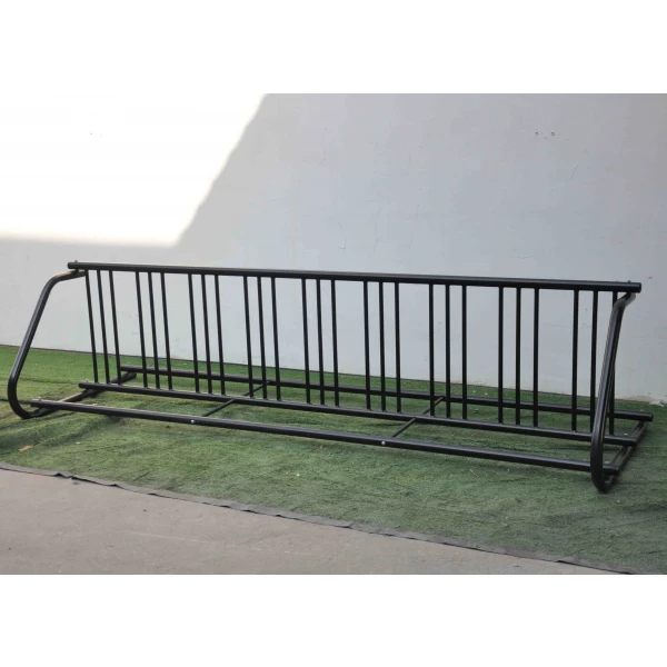 China Black Black Multi Capacity Fence Grid Metal Bike Parking Stand Stand manufacturer