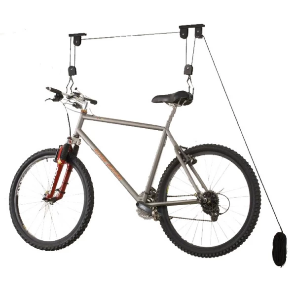 Китай Потолочный подъемник, вешалки для горного велосипеда, гаражное хранение, настенное крепление для велосипеда, брендинговая вешалка для хранения велосипедных крючков производителя