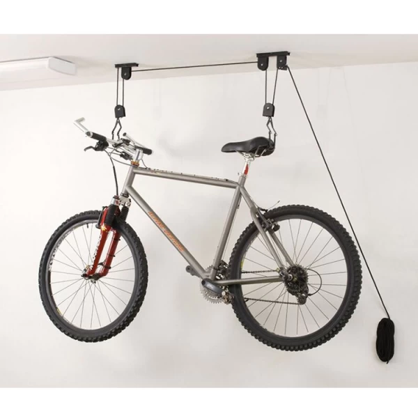 Китай Потолочный подъемник, вешалки для горного велосипеда, гаражное хранение, настенное крепление для велосипеда, брендинговая вешалка для хранения велосипедных крючков производителя