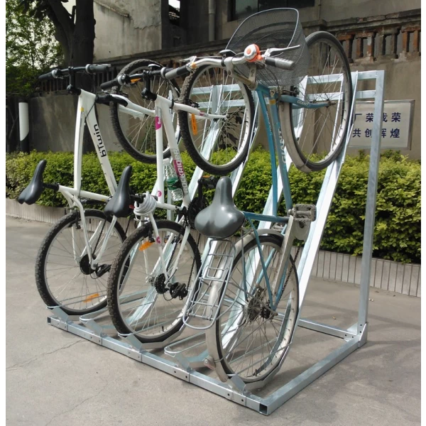 porcelana Estante de almacenamiento de estacionamiento de bicicletas semi vertical de China fabricante